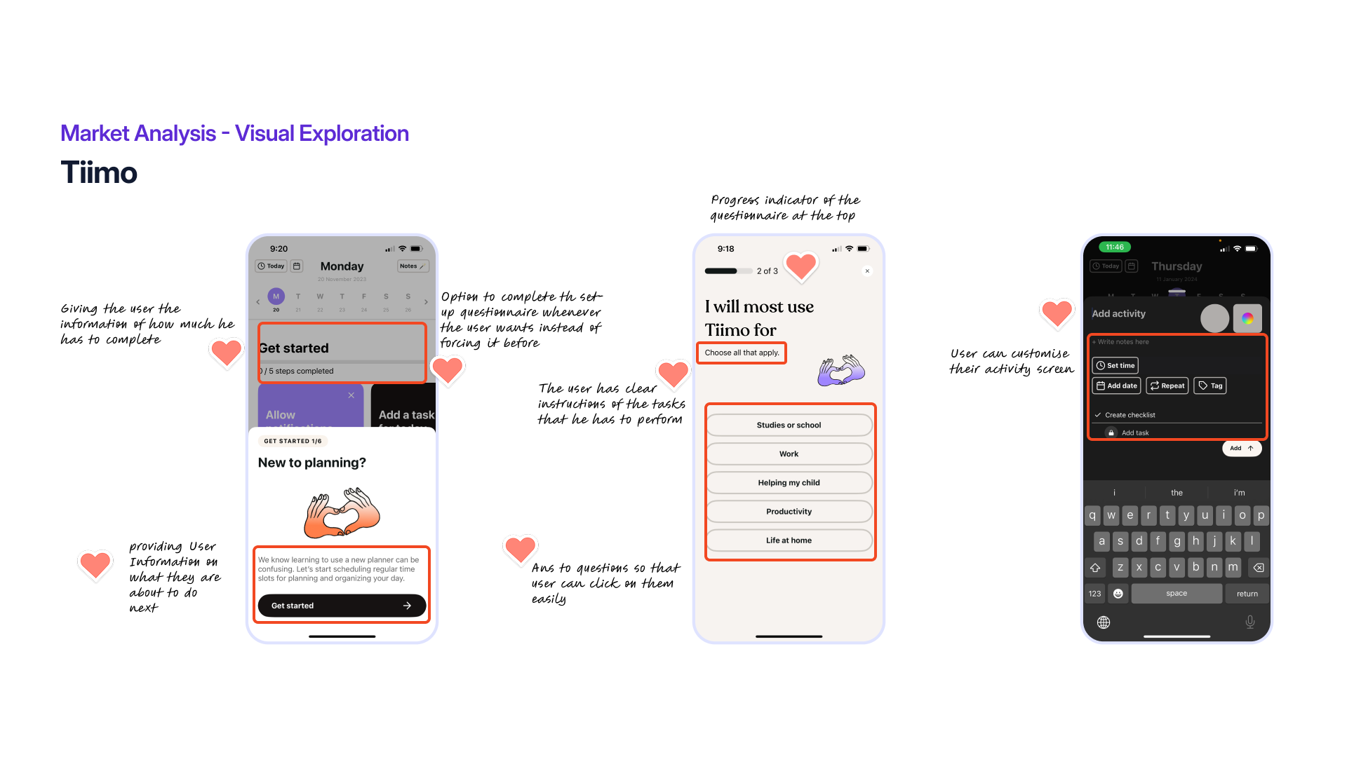 Visual exploration of the Tiimo planning app